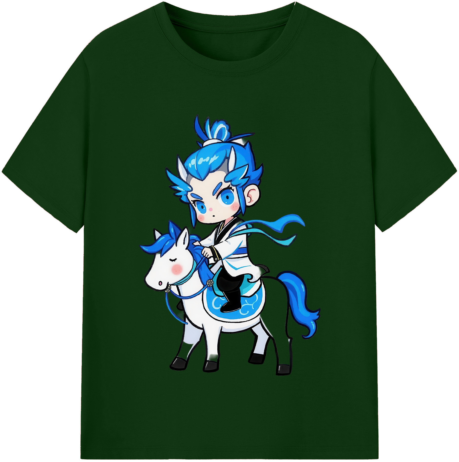 （画像用） Ne Zha 2 ナタ 魔童の大暴れ 綿100％半袖Tシャツ（フロントプリント）